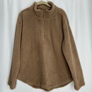 Koola Burra by Ugg tan sherpa pull over medium